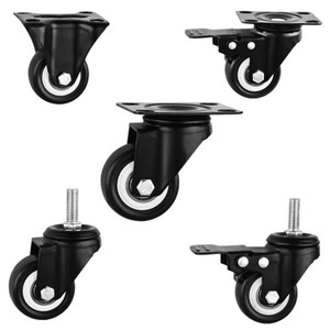 Black PU Rubber Furniture Polyurethane Caster Wheels (Various Types and Sizes) Black PU Rubber Furniture Polyurethane Caster Wheels (Various Types and Sizes)
