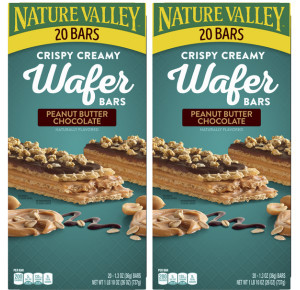 2-Pack Nature Valley Peanut Butter Chocolate Wafer Bar (20 CT, 26 OZ Each Pack) 2-Pack Nature Valley Peanut Butter Chocolate Wafer Bar (20 CT, 26 OZ Each Pack)