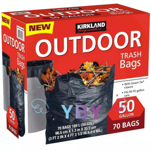 Kirkland Signature Outdoor Trash Bags 50 Gallon 70 CT