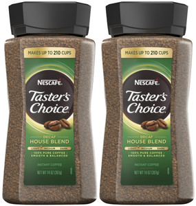 2-Pack Nescafe Taster's Choice Instant Coffee, Decaf House Blend (14 OZ Each Jar) 2-Pack Nescafe Taster's Choice Instant Coffee, Decaf House Blend (14 OZ Each Jar)