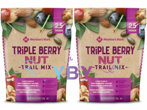 2 Packs Member's Mark Triple Berry Nut Trail Mix 40 oz Each Pack 2 Packs Member's Mark Triple Berry Nut Trail Mix 40 oz Each Pack