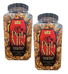 2 Packs Utz Pub Mix Barrels A Savory Blend of Crunchy Snacks 44 OZ Each Pack 2 Packs Utz Pub Mix Barrels A Savory Blend of Crunchy Snacks 44 OZ Each Pack