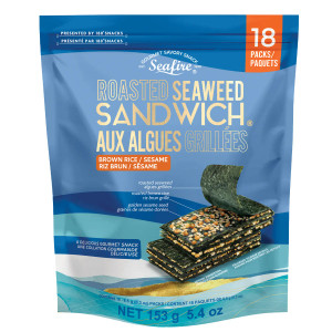Seafire Roasted Seaweed Sandwich Crisp Brown Rice Sesame (18 Packs, 5.4 OZ) Seafire Roasted Seaweed Sandwich Crisp Brown Rice Sesame (18 Packs, 5.4 OZ)