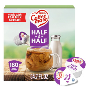 Coffee Mate Half & Half Liquid Creamer Singles, 0.3 fl. oz., 180 CT
