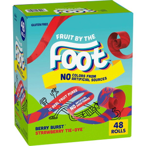 Fruit By The Foot Tie-Dye Fruit Flavored Snacks Variety Pack, 0.75 OZ, 48 Packs