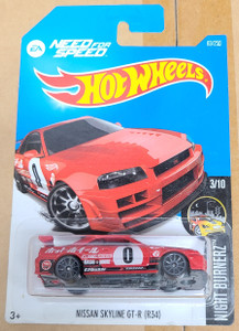 2016 Hot Wheels Nissan Skyline GT-R (R34) Red Need For Speed