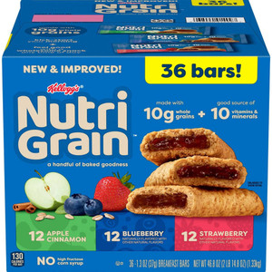 Nutri-Grain Bars Variety Pack, 1.3 OZ, 36 Packs