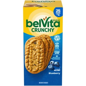 belVita Blueberry Breakfast Biscuits, 4 biscuits per pack, 25 Packs