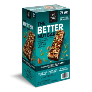 Member's Mark The Better Nut Bar, Dark Chocolate and Sea Salt, 24 CT
