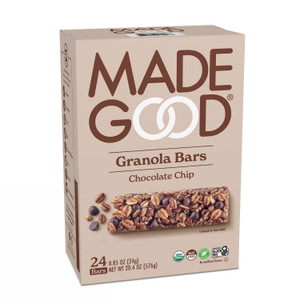 MadeGood Granola Bars, Chocolate Chip, 0.85 OZ, 24 Packs