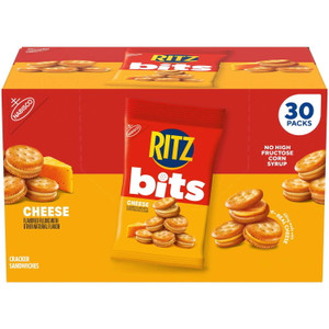 RITZ Bits Cheese Sandwich Crackers, 1.5 OZ, 30 Packs