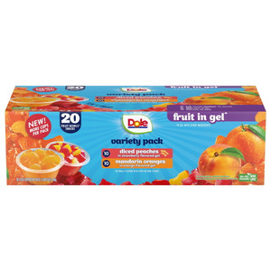 Dole Fruit Bowls in Gel, Variety Pack, 4.3 OZ, 20 Packs