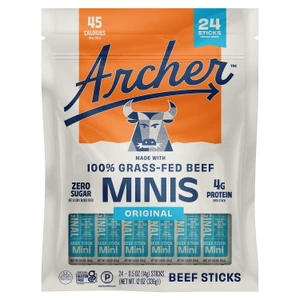 Archer Original Mini Beef Sticks, 0.5 OZ, 24 Packs