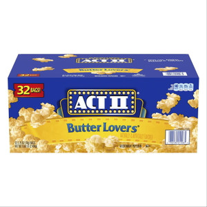 ACT II Butter Lovers Microwave Popcorn, 2.75 OZ, 32 Packs