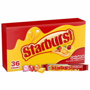 Starburst Original Fruity Chewy Candy, Full Size, 2.07 OZ, 36 CT