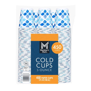 Member's Mark Printed Paper Bath Cold Cup 5 oz., 450 CT