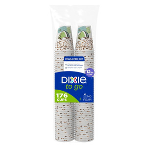 Dixie PerfecTouch Insulated Hot/Cold Paper Cups, Coffee Haze, 12 oz. 176 CT