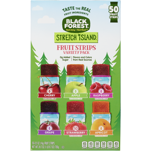 Black Forest Stretch Island Fruit Strips, Variety Pack, 0.5 oz, 50 ct