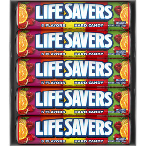 Life Savers Hard Candy, Original 5 Flavors, 1.14 oz, 20 ct