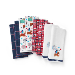 Member's Mark Americana Kitchen Towel Set, 8-Pack: Dog