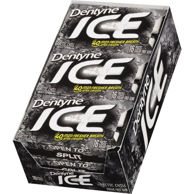 Dentyne Ice Sugar Free Gum, Arctic Chill, 16 Pieces, 12 ct