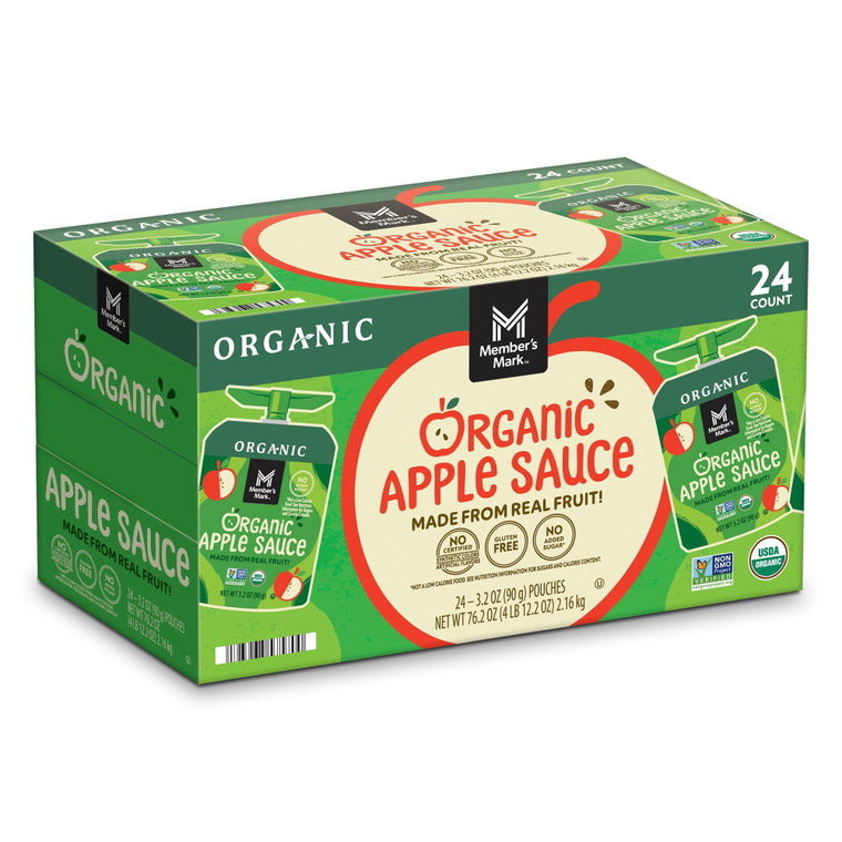 Member’s Mark Organic Apple Sauce Pouches, 24 CT