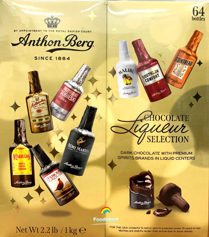 Anthon Berg Dark Chocolate Liqueurs Liquor filled Bottles 2.2 Lbs 64 Pieces NEW 2025
