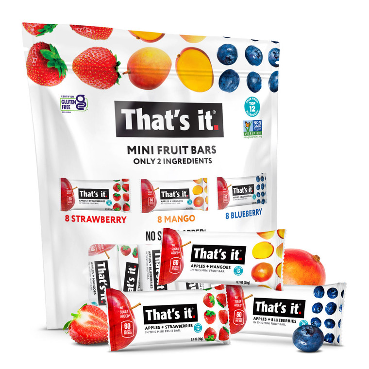 That's It Mini Fruit Bars Strawberry, Mango, Blueberry 24 ct 16.8oz Each