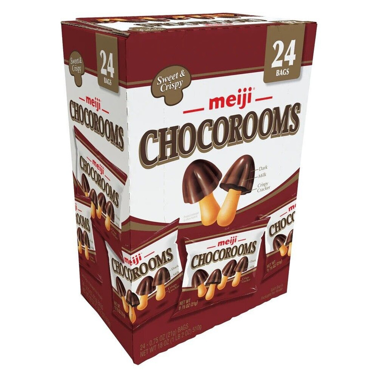 Meiji Chocorooms Crispy Crackers 24 ct 18 OZ