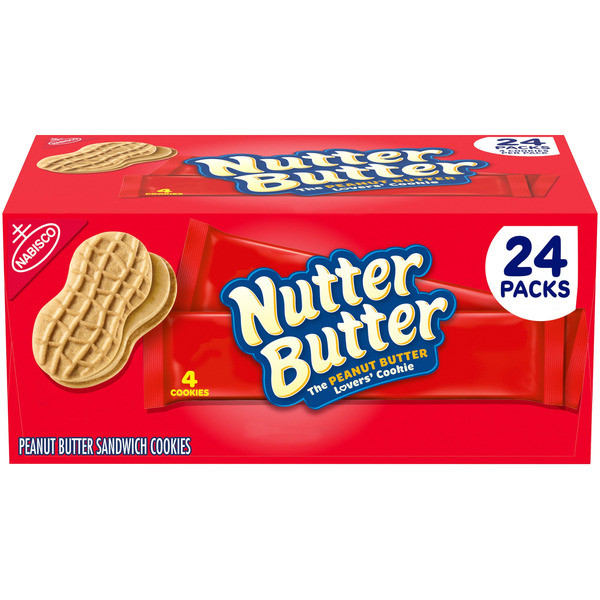 2-Pack, Nutter Butter Peanut Butter Sandwich Cookies, 24 CT, 13.6 OZ Each