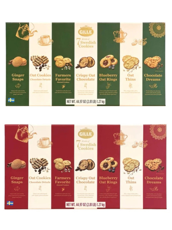 Gille 7 Kinds of Swedish Cookies 44.97 OZ (2.81 LB)