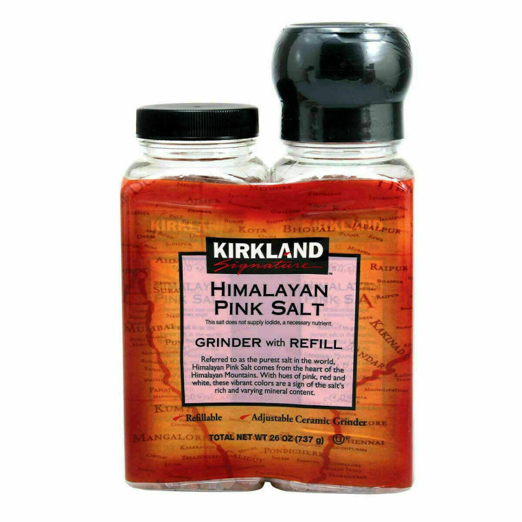 Kirkland Signature Himalayan Pink Salt Grinder with Refill 26 oz