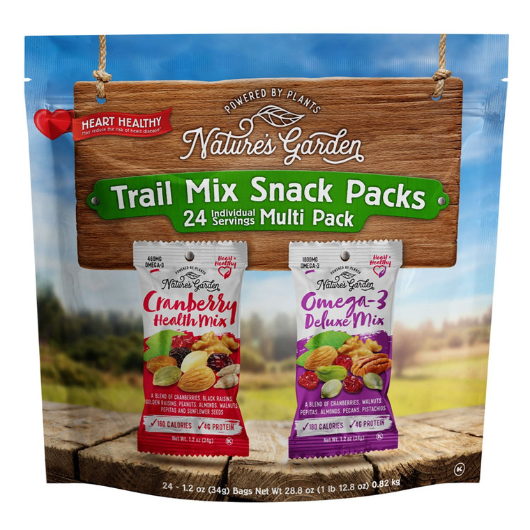Nature's Garden Trail Mix Snack Packs, 1.2 OZ, 24 Packs