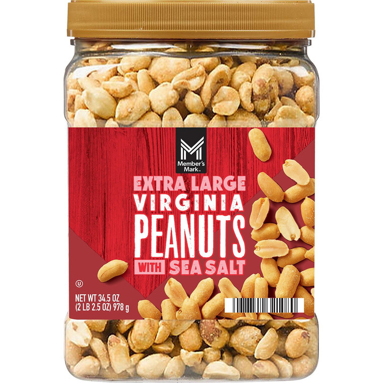 Member's Mark Extra Large Virginia Peanuts, 34.5 OZ