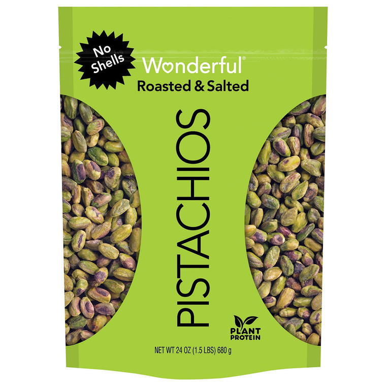 Wonderful Shelled Roasted Salted Pistachios, 24 OZ