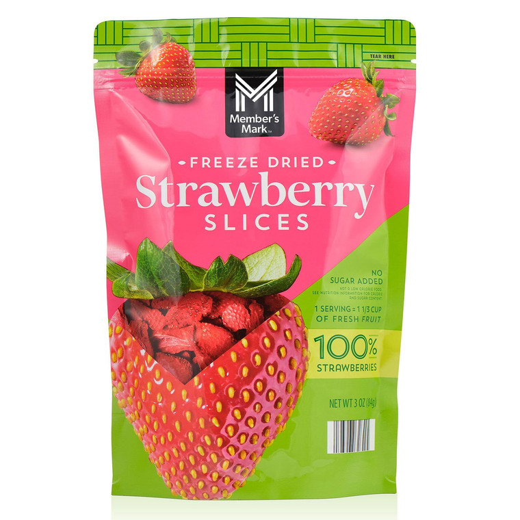 Member's Mark Freeze Dried Strawberry Slices, 3 OZ