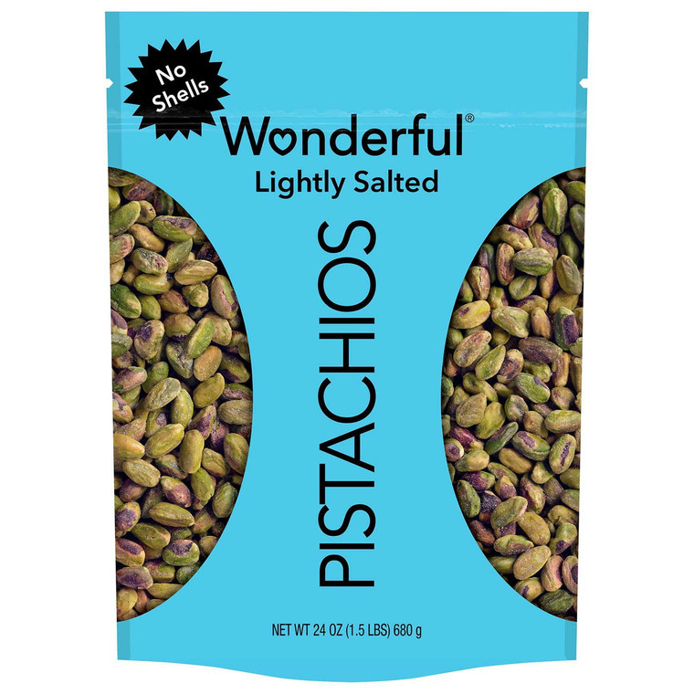 Wonderful Lightly Salted Pistachios, No Shells, 24 OZ