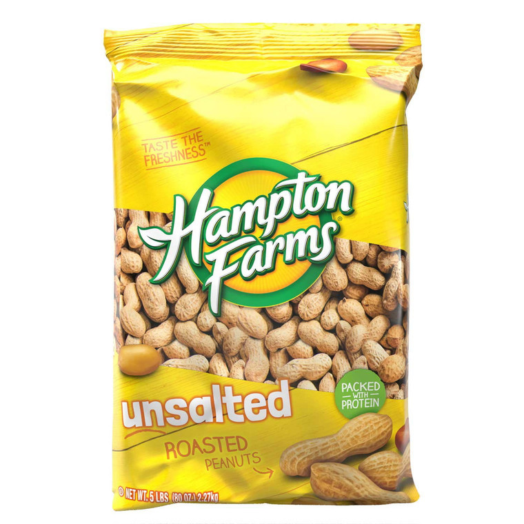 Hampton Farms Unsalted In-Shell Peanuts, 5 LBS