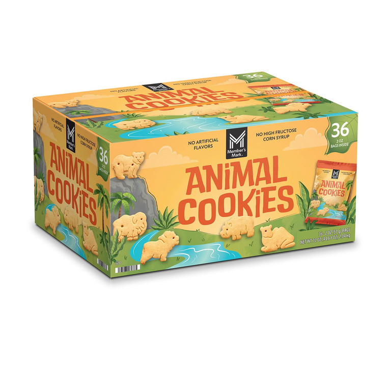 Members Mark Animal Cookies 2 OZ, 36 Packs