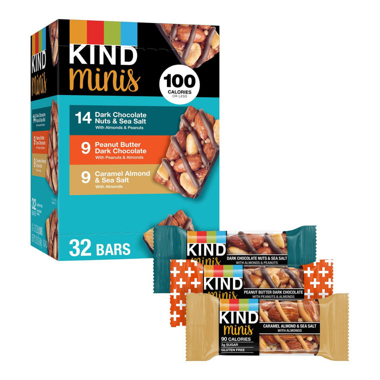 KIND Snacks Mini Nut Bar, Variety Pack, 32 CT