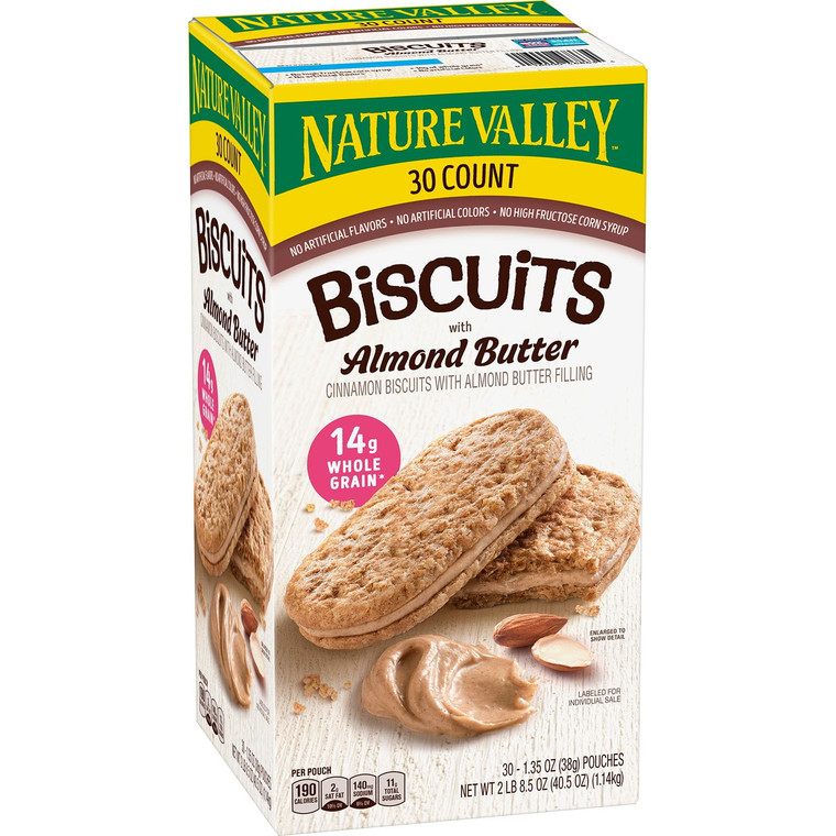 Nature Valley Biscuit Sandwich with Almond Butter, 30 CT