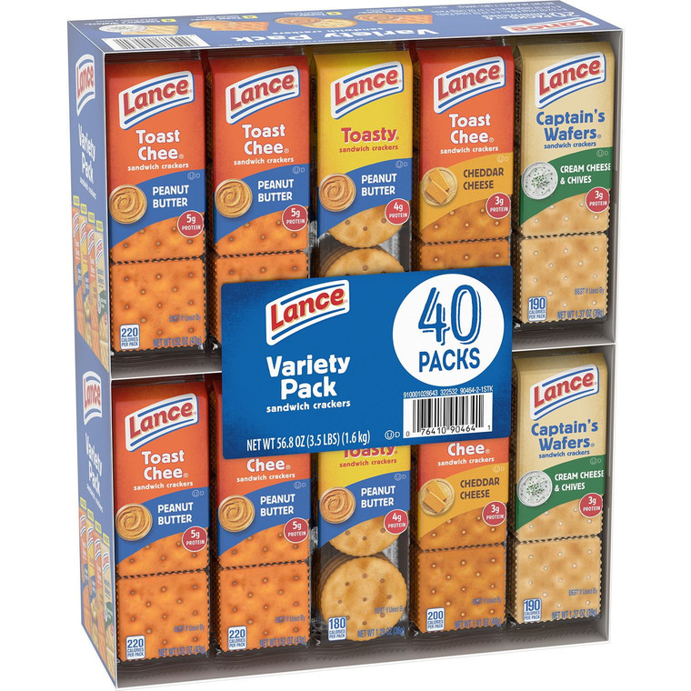 Lance Variety Pack Sandwich Crackers, 40 Packs