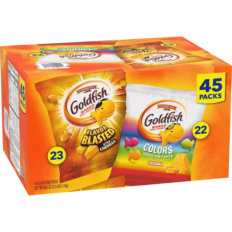 Pepperidge Farm Variety Pack Goldfish, 0.9 OZ, 45 Packs