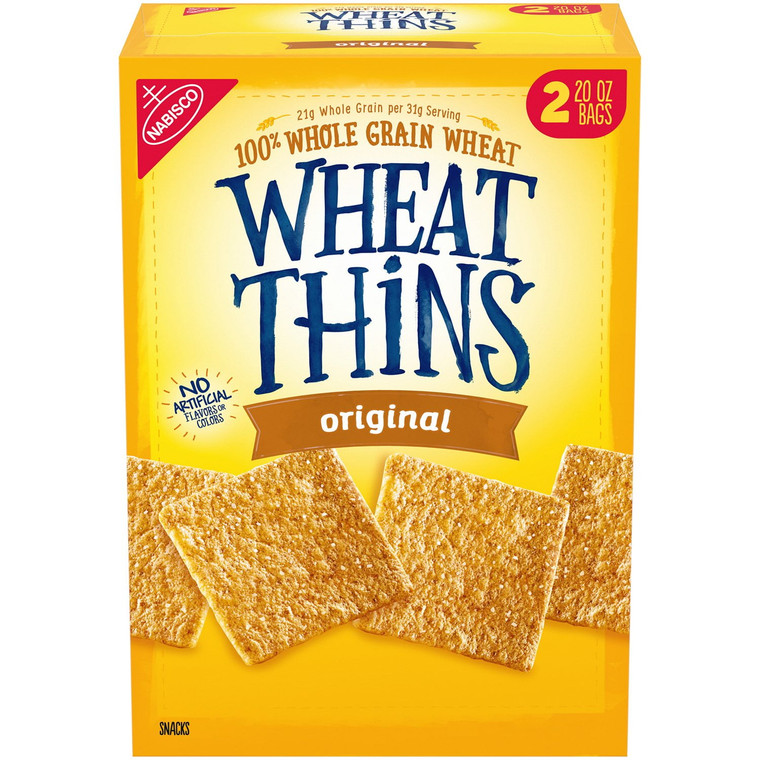 Wheat Thins Original Whole Grain Wheat Crackers, 40 OZ