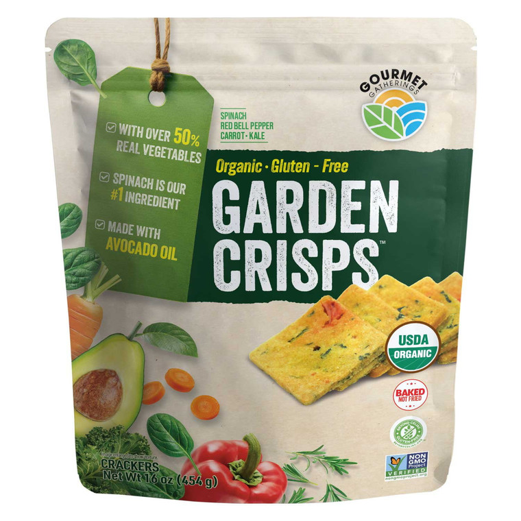 Gourmet Gatherings Organic Garden Crisp with Avocado Oil Snack, 16 OZ