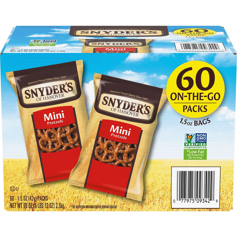 Snyder's Mini Pretzels, 1.5 OZ, 60 Packs