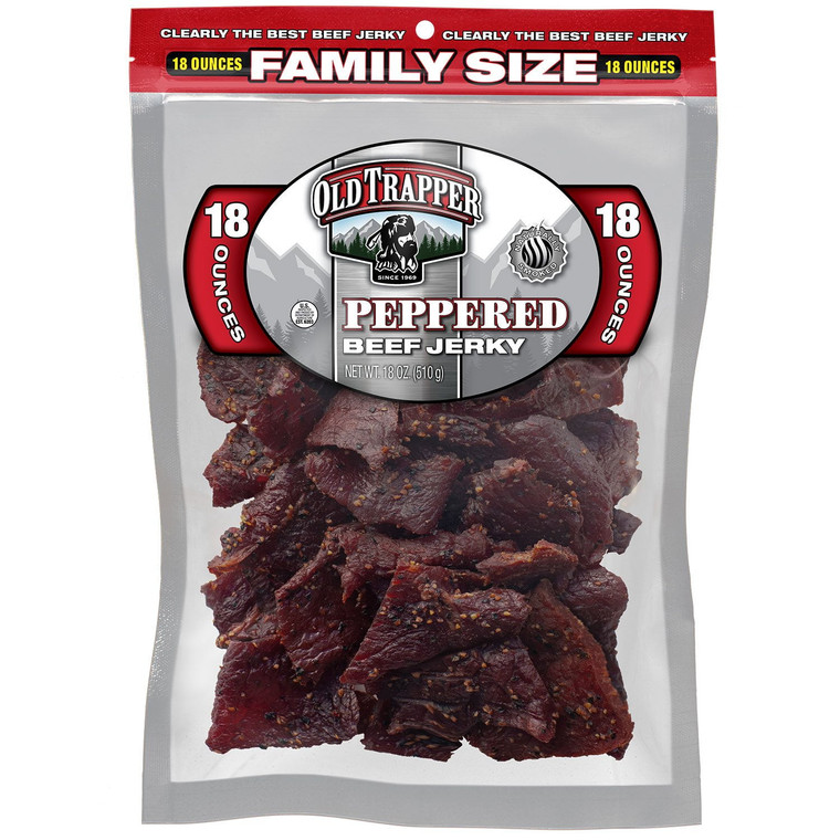 Old Trapper Peppered Beef Jerky, 18 OZ