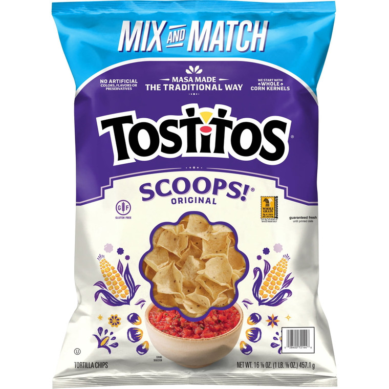 Tostitos Scoops! Original Tortilla Chips, 16.125 OZ