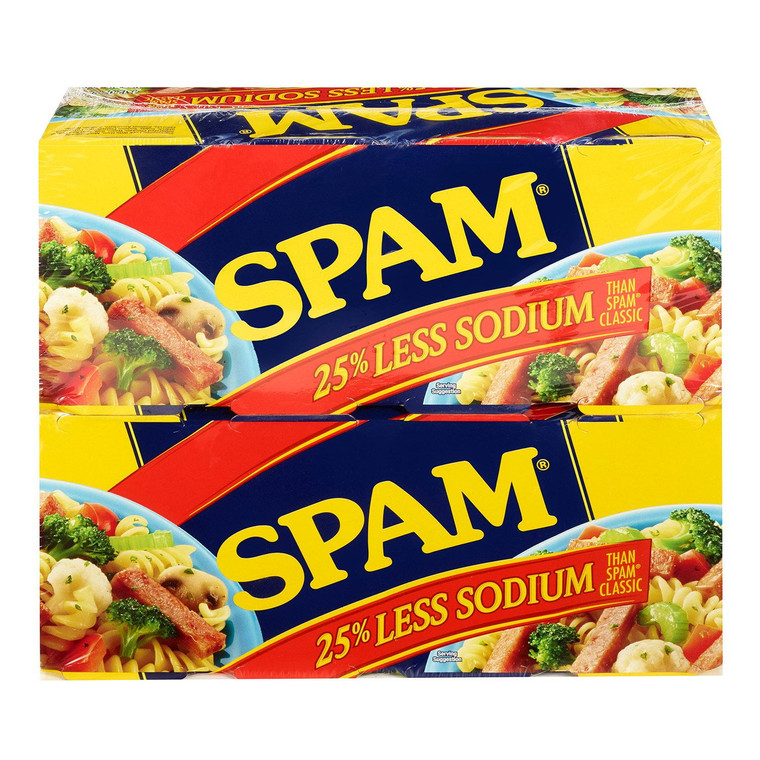 SPAM Less Sodium,12 OZ, 8 Packs