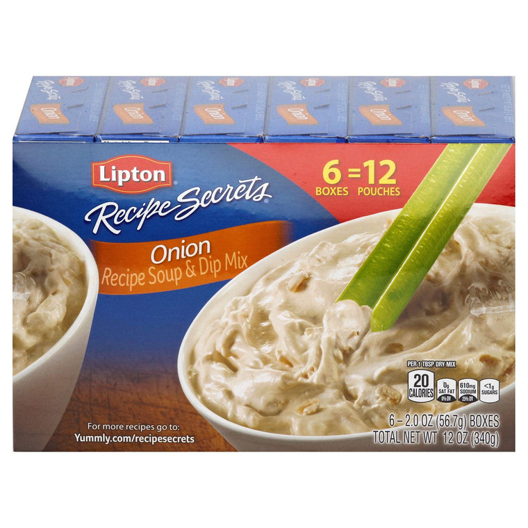 Lipton Onion Recipe Soup and Dip Mix 2 OZ, 6 Packs
